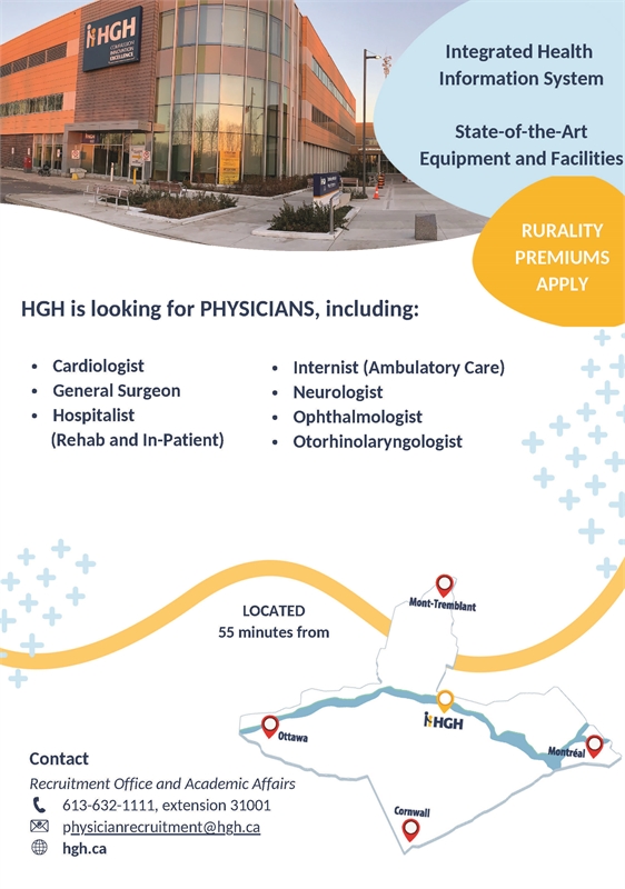 HGH is looking for  Anesthesia providers, Dermatologist, Emergency Department Chief and more!